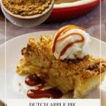 Pinterest image for Dutch Apple Pie.