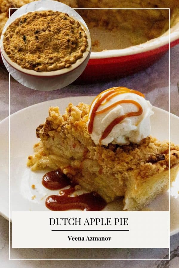 Pinterest image for Dutch Apple Pie.