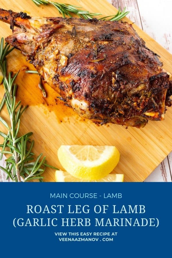 Pinterest image for leg of lamb.