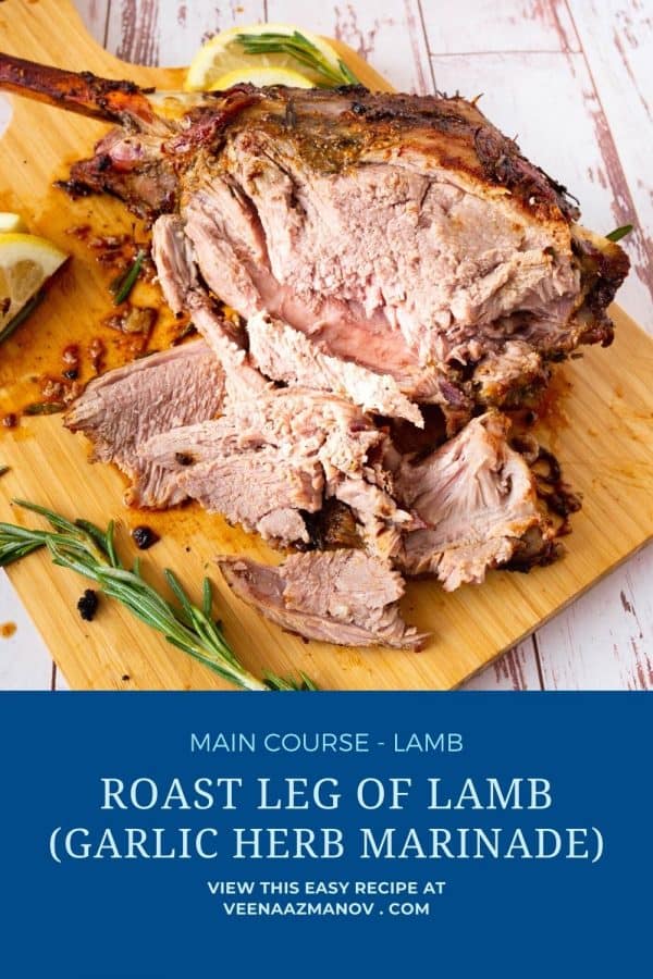 Pinterest image for lamb leg.