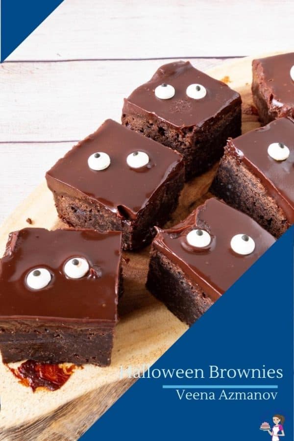 Brownies with monster eyes