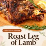Pinterest image for Leg of Lamb with Garlic Oil Marinade.