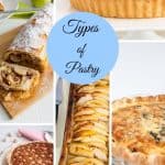 The collage of pastries for pinterest