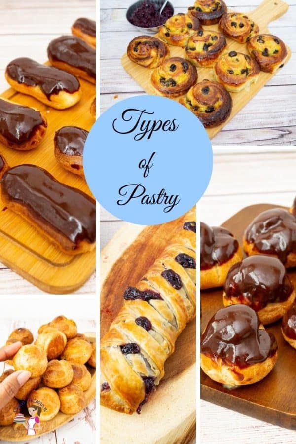 A collage of of pastries for sharing on Pinterest