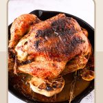 Pinterest image for Cast Iron Roast Chicken.