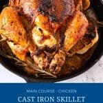 Pinterest image for roasting chicken.