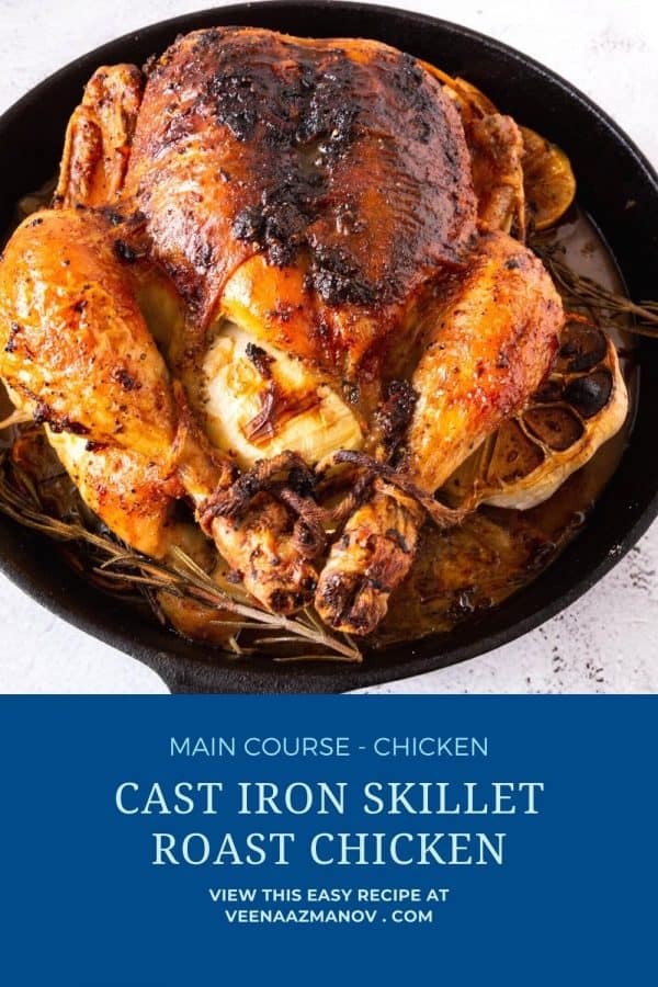 Pinterest image for roasting chicken.