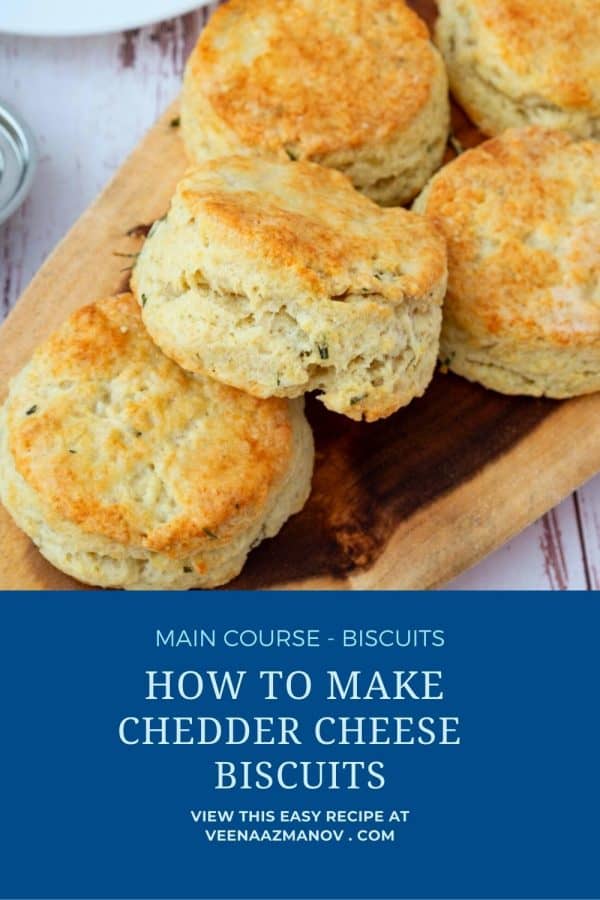 Pinterest image for cheddar biscuits.