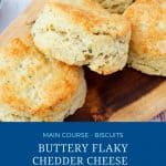 Pinterest image for cheddar biscuits.