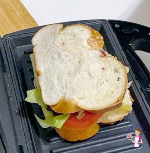Sandwich on the panini press