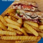 Pinterest image for sandwich with chicken