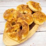 Pretzels on a wooden board