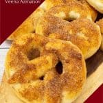 Pinterest image for cinnamon sugar pretzels