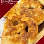 Pinterst image for cinnamon sugar pretzels