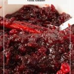Pinterest image for cranberry sauce.