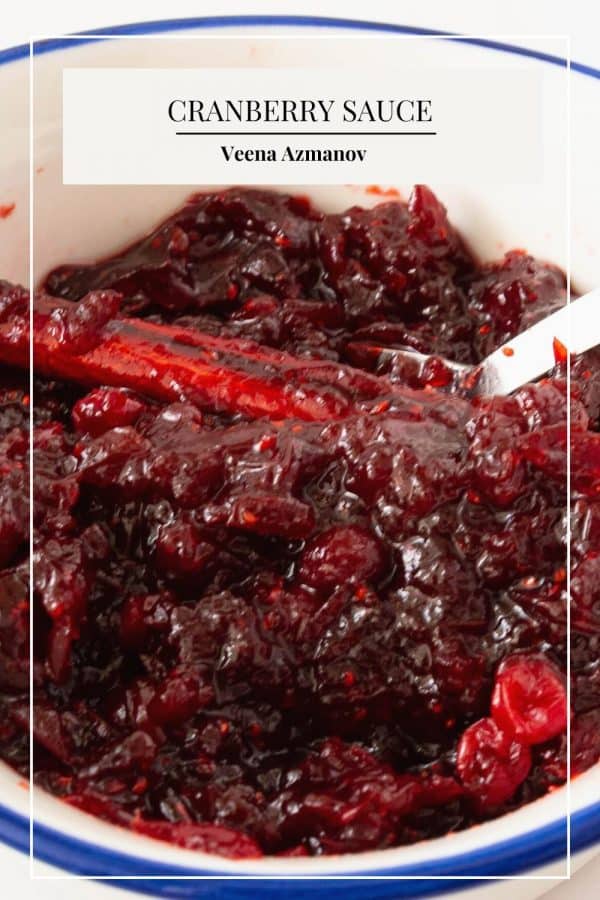 Pinterest image for cranberry sauce.