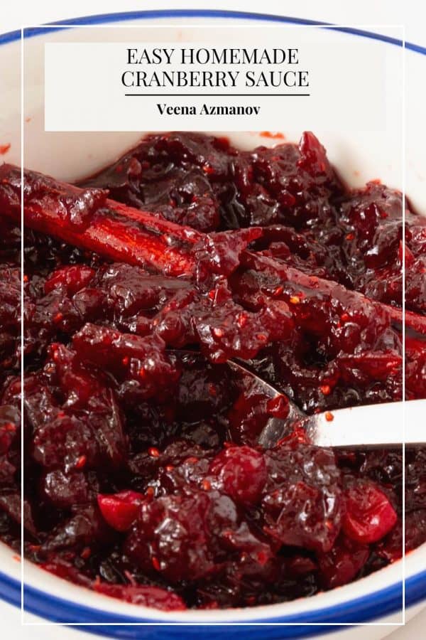 Pinterest image for cranberry sauce.
