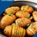Pinterest image for hasselback potatoes