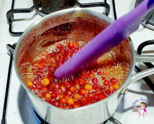 Cook the sauce until sugar melts