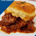 Pinterest image for lamb with biscuits