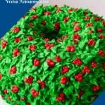 Pinterest image for wreath cake