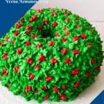 Pinterest image for wreath cake