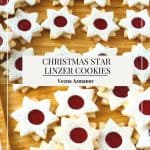 Pinterest image for Star Cookies for Christmas.