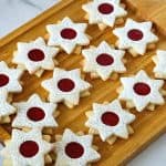 A tray with star cookies.