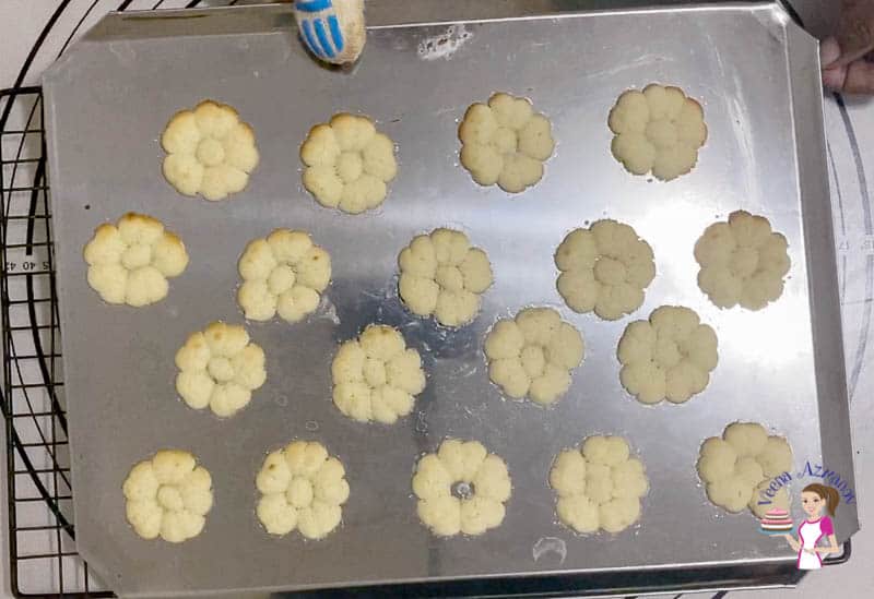 Bake the cookies for 6 to 8 minutes