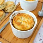 Lamb pot pie in a ramekin.