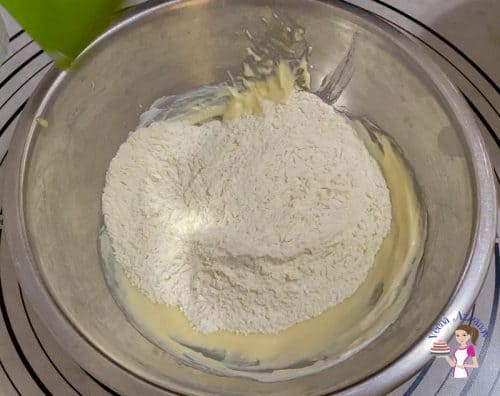 Add the flour ingredients