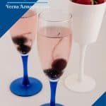 Pinterest image for cherry champagne cocktail