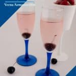 Pinterest image for Cherry champagne cocktail