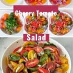 Pinterest image for Fresh Cherry Tomato Salad.