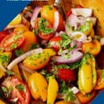 Pinterest image for tomato salad