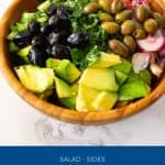Pinterest image for avocado salad recipe.