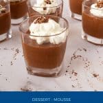 Pinterest image for chocolate mousse.