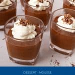 Pinterest image for chocolate mousse.