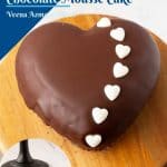 A pinterest image for chocolate mousse