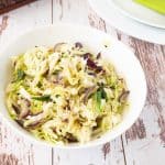 A bowl with sautéed cabbage