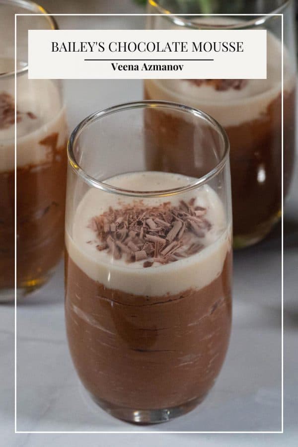 Pinterest image for chocolate mousse with baileys.