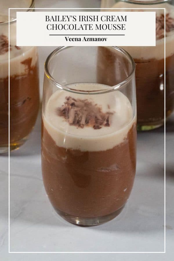 Pinterest image for baileys mousse.