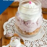 Pinterest image for berry mousse jars