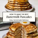 Pinterest image for Buttermilk Pancakes.