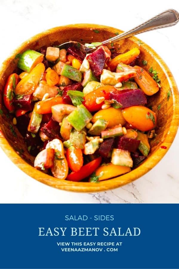 Pinterest image for salad with beets.