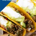 Pinterest image for ground beef tacos