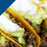 Pinterest image for tacos with ground beef