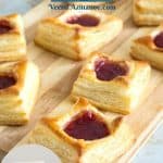 Pinterest image for puff pastry dough.