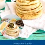 Pinterest image for Pita bread on stovetop