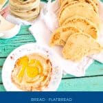 Pinterest image for Pita bread on stovetop